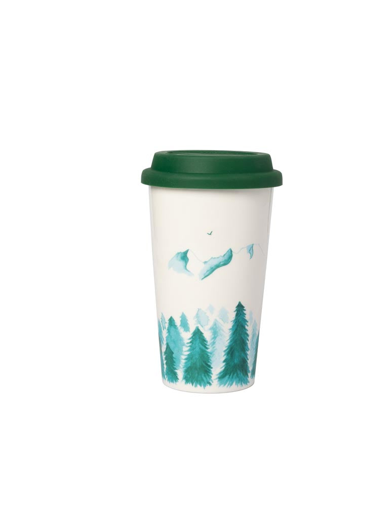 Green mountain travel mug